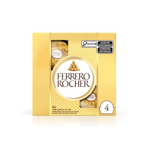 Ferrero Rocher Com 4 Bombons 50g