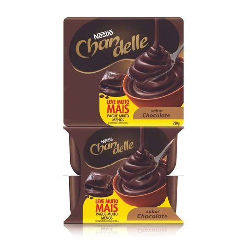 Pack Sobremesa Láctea Chocolate Chandelle Bandeja 720g 8 Unidades Leve Mais Pague Menos