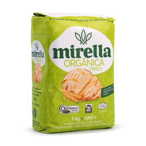 Farinha de Trigo Tipo 1 Orgânica Mirella Pacote 1kg