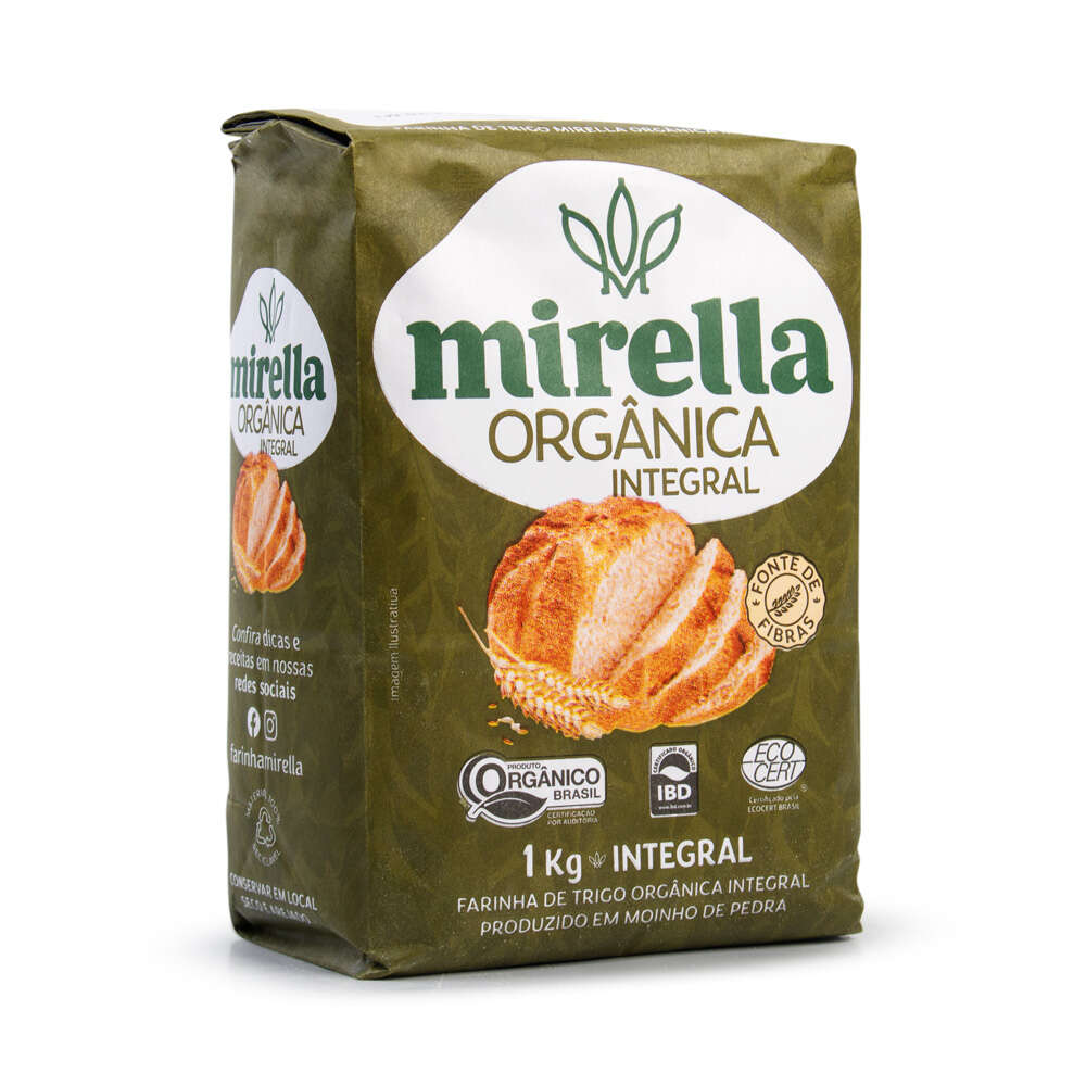 Farinha De Trigo Integral Orgânica Mirella Pacote 1kg Zona Sul