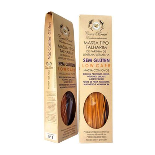 Massa de Farinha de Lentilha Vermelha Talharim Ceres Brasil N5 200g