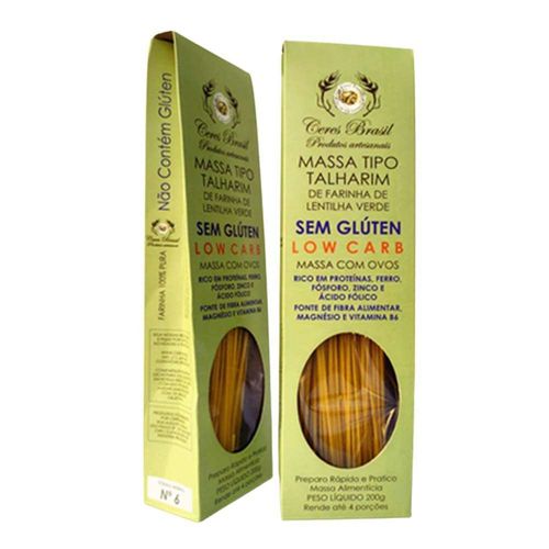 Massa de Farinha de Lentilha Verde Talharim Ceres Brasil N6 200g