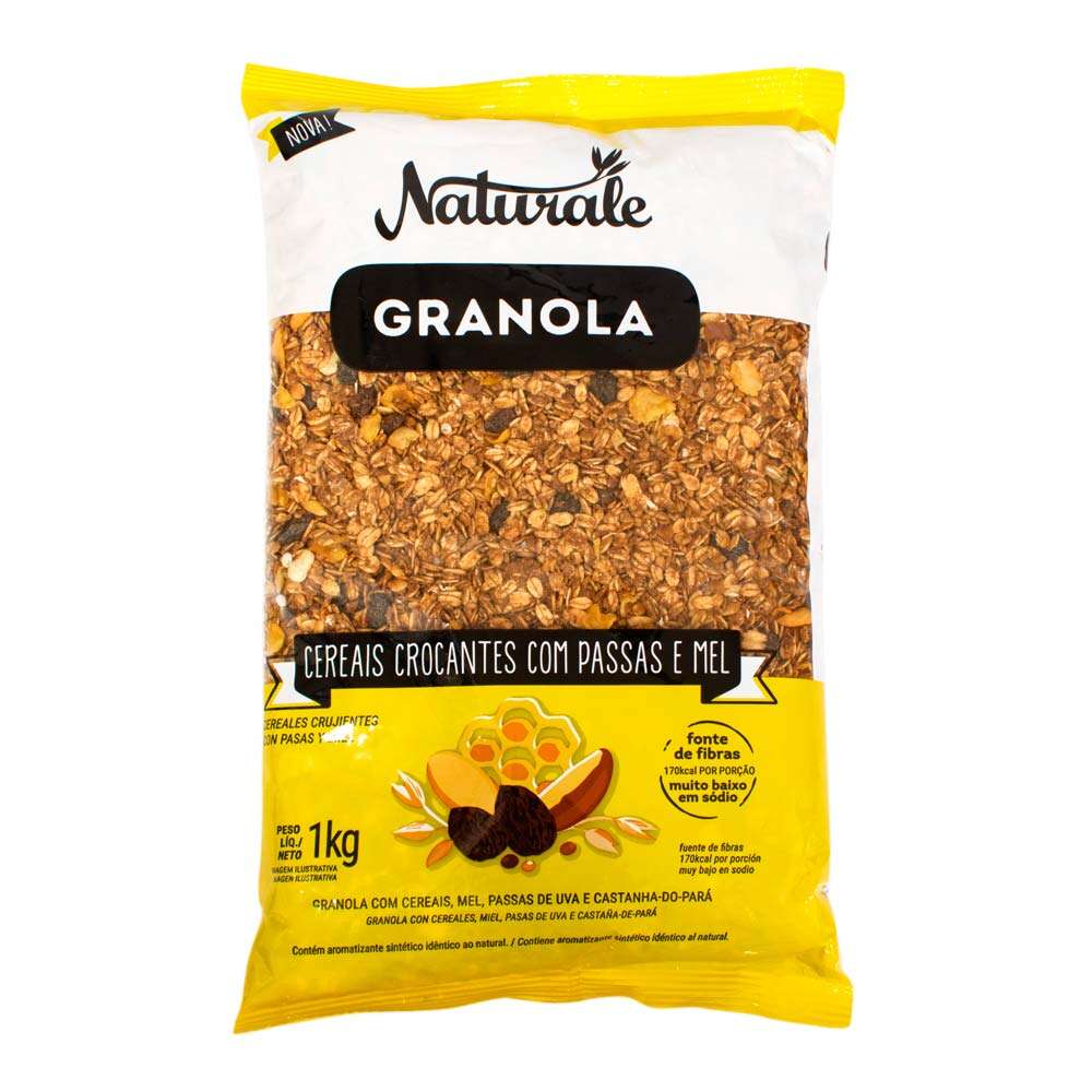 Granola Naturale Mel e Passas 1kg Zona Sul