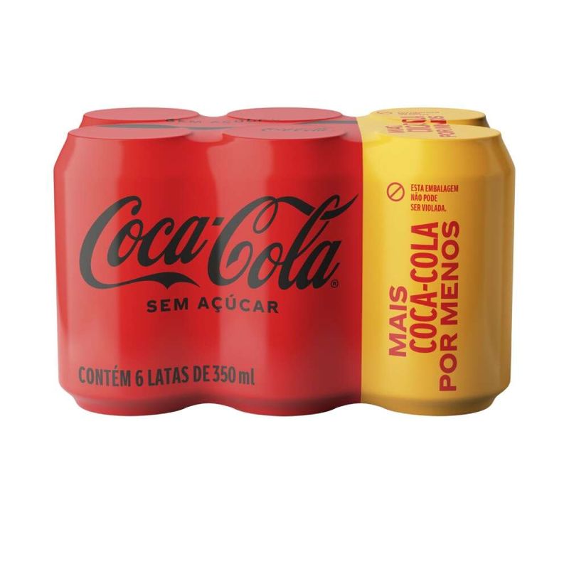 Pack-Refrigerante-sem-Acucar-Coca-Cola-Lata-6-Unidades-350ml-Cada-Leve-Mais-Pague-Menos