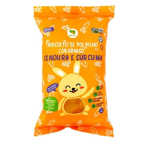Biscoito de Polvilho Orgânico Crilancha Cenoura e Cúrcuma 40g