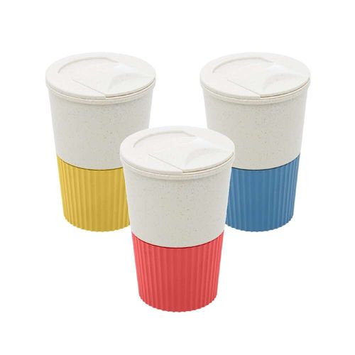 Copo para Café de Bambu Pp com Tampa Sortido Lyor