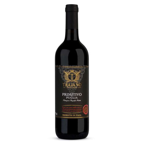 Vinho Tinto Italiano Trajano Primitivo Garrafa 750ml