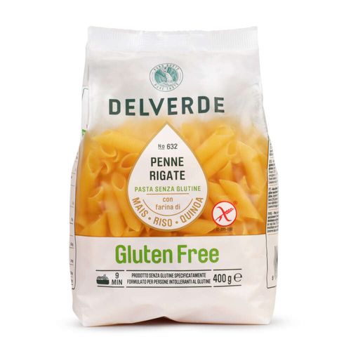 Massa Italiana Delverde Penne Rigate Sem Glúten 400g