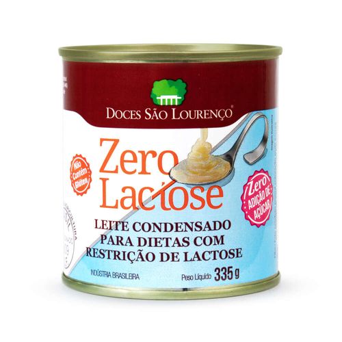 Leite Condensado Zero Lactose Doces São Lourenço Lata 335g