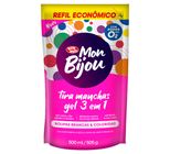 Tira-Manchas Gel Roupas Brancas e Coloridas Mon Bijou Sachê 500ml Refil Econômico