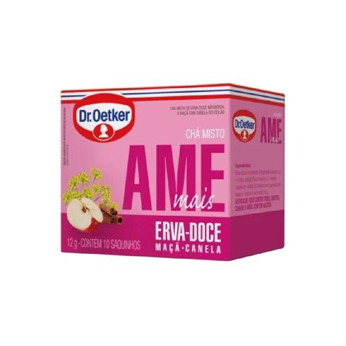 Chá Erva-Doce, Maçã e Canela Dr. Oetker Ame Mais Caixa 12g 10 Unidades