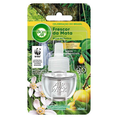 Odorizador de Ambiente Frescor da Mata Bom Ar Air Wick Celebração do Brasil Blister 16ml Refil