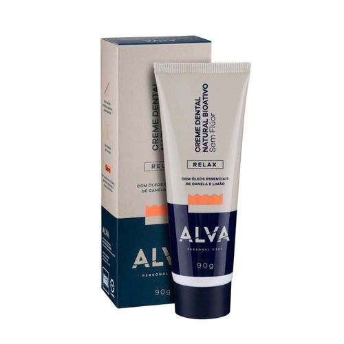 Creme Dental Bio Ativo Relax Alva Canela e Limão sem Flúor 90g