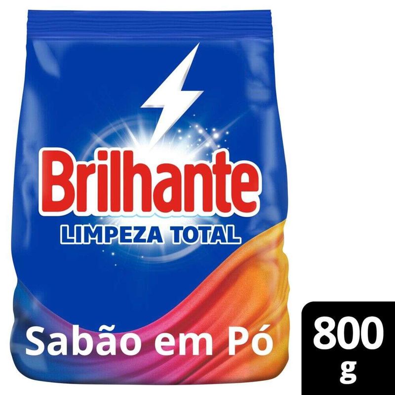 Lava-Roupas-em-Po-Roupas-Brancas-e-Coloridas-Brilhante-Limpeza-Total-Pacote-800g