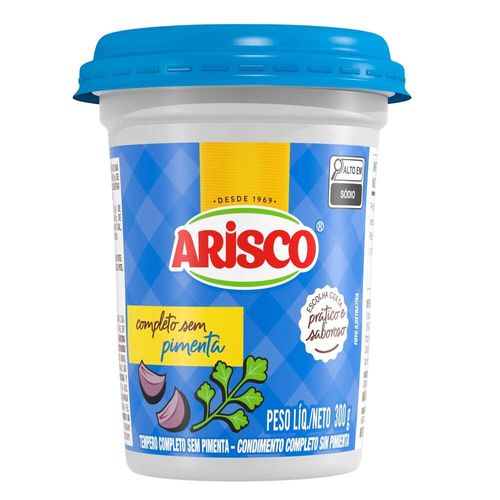 Tempero Completo Sem Pimenta Arisco Pote 300g