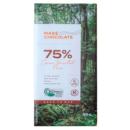 Chocolate Orgânico 75% edição Limitada Maré Chocolate 80g