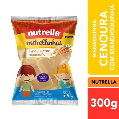 Bisnaguinhas Nutrella Cenoura Com Mandioquinha Pacote 300g