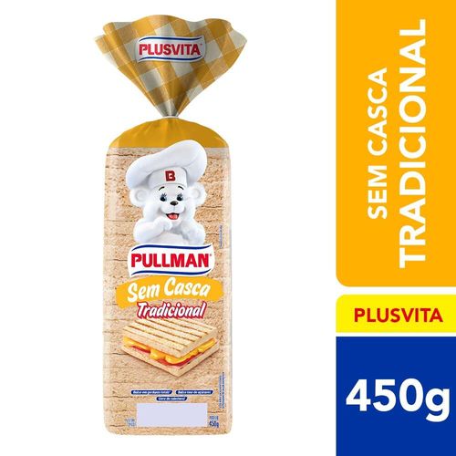 Pão De Fôrma Sem Casca Plus Vita Tradicional 450g
