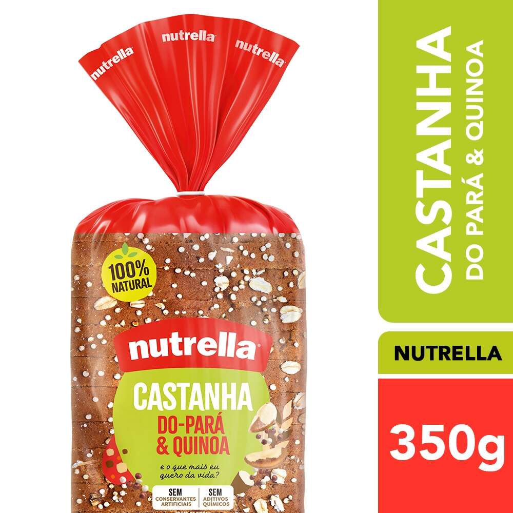 Pão de Forma Nutrella Castanha do Pará & Quinoa 350g - Zona Sul