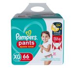 Fralda Descartável Infantil Pants Pampers Ajuste Total XG Pacote 66 Unidades