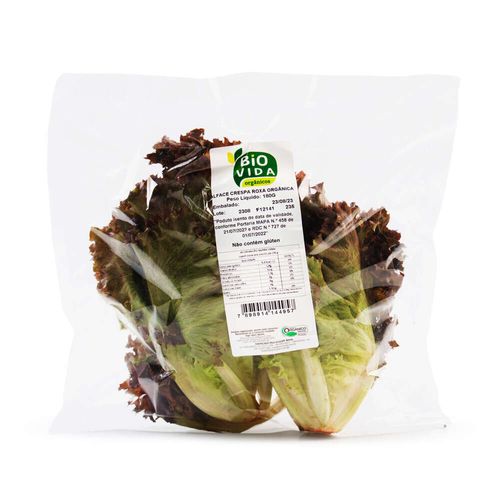 Alface Crespa Roxa Orgânica Processada Bio Vida Unidade