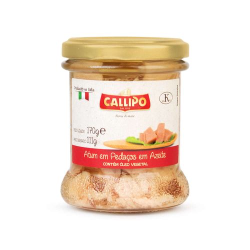 Atum Italiano em Pedaços em Azeite Callipo Vidro 170g