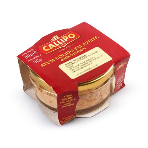 Atum Italiano Sólido em Azeite Callipo Vidro 52g
