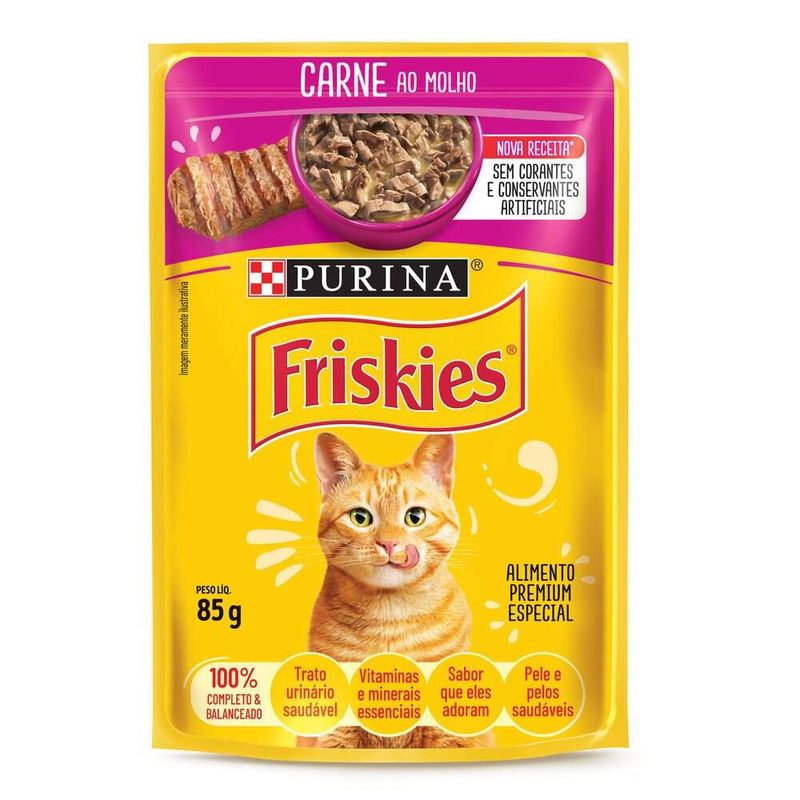 Racao-Para-Gatos-Friskies-Carne-Ao-Molho-Sache-85g