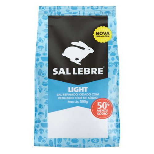 Sal Refinado Light Lebre Pacote 500g