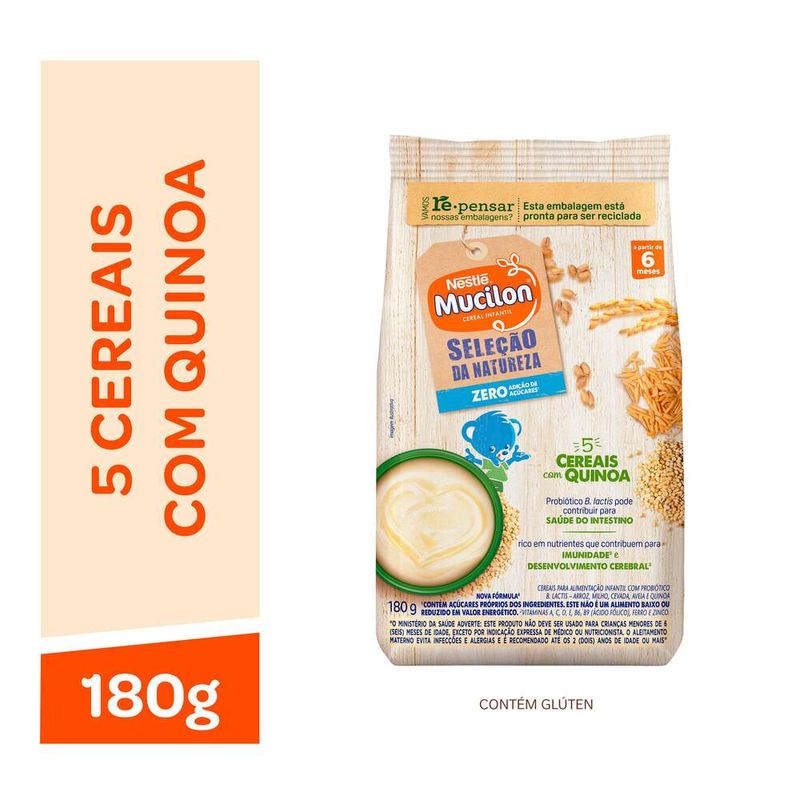 Cereal-Infantil-Zero-Adicao-de-Acucar-Mucilon-Selecao-da-Natureza-Pacote-180-g