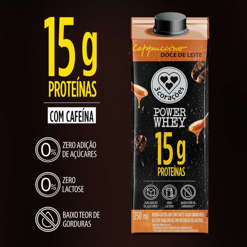 Bebida-Lactea-UHT-Cappuccino-Doce-de-Leite-Zero-Lactose-3-Coracoes-Power-Whey-Caixa-250ml