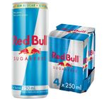 Energético Sem Açúcar Red Bull Energy Drink Sugarfree 250 ml (4 latas)