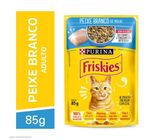 Ração para Gatos Friskies Adultos Peixe Branco ao Molho Sachê 85g