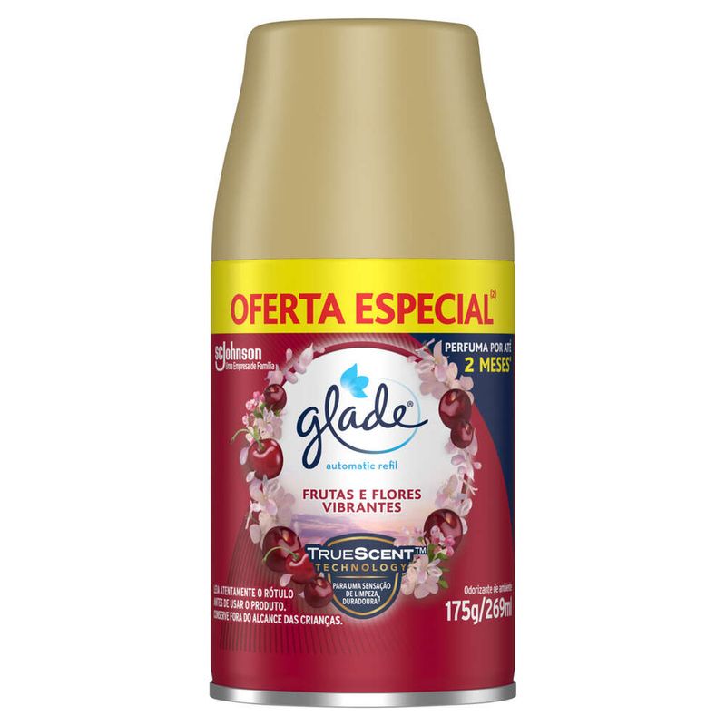Odorizador-de-Ambiente-Frutas-e-Flores-Vibrantes-Glade-Automatic-Frasco-269ml-Refil