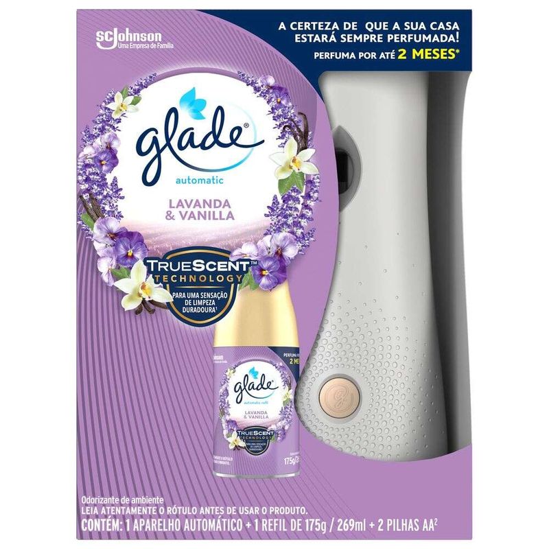 Purificador-De-Ar-Glade-Automatic-Lavanda-E-Baunilha-Aparelho---Refil-269-Ml