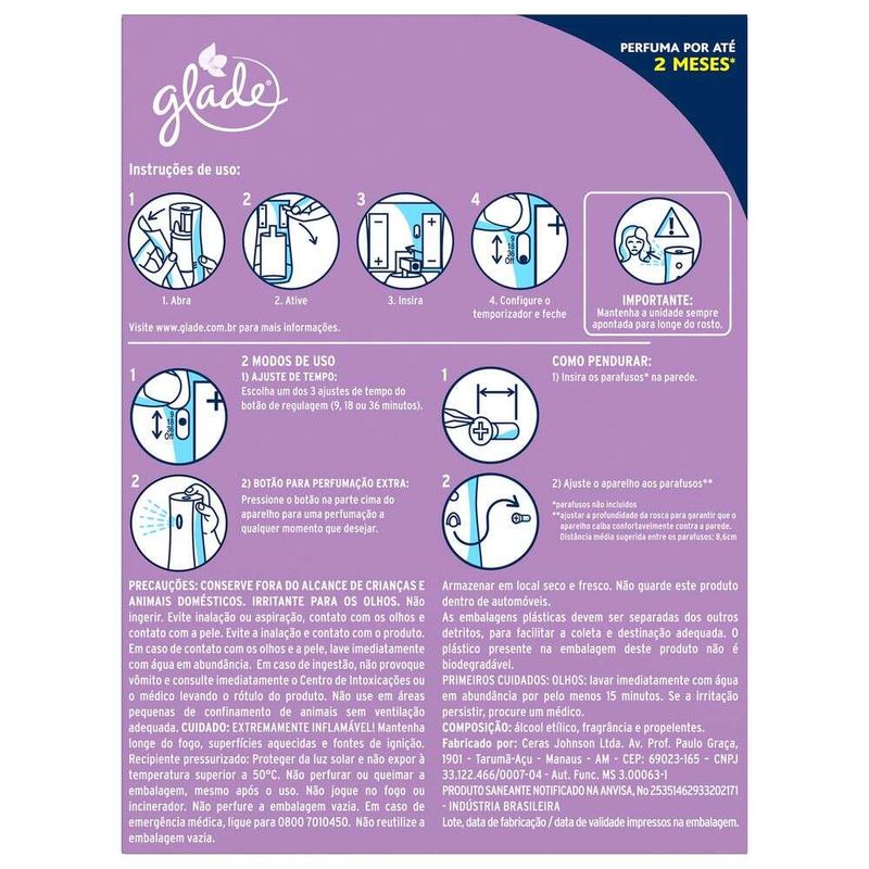 Purificador-De-Ar-Glade-Automatic-Lavanda-E-Baunilha-Aparelho---Refil-269-Ml