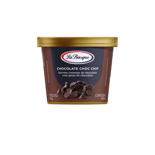 Sorvete La Basque Chocolate Choc Chip Pote 140ml