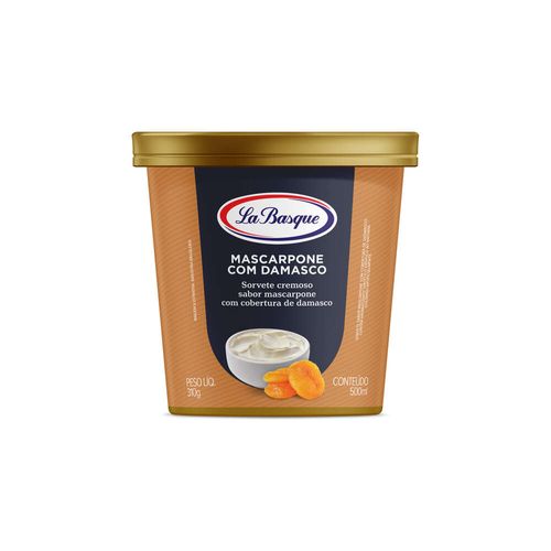 Sorvete La Basque Mascarpone com Damasco Pote   500 mL