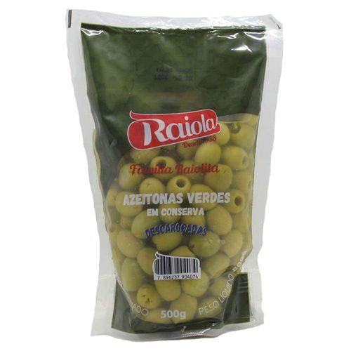 Azeitona Verde Sem Caroço Raiola Sachê 500g