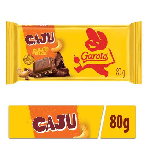 Chocolate Garoto Castanha de Caju Tablete 80g