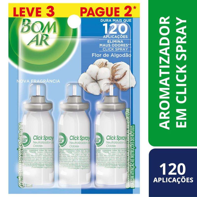 Purificador-de-Ar-Bom-Ar-Air-Wick-Click-Spray-Cheirinho-de-Limpeza-Refil-Leve-3-Pague-2-12-mL