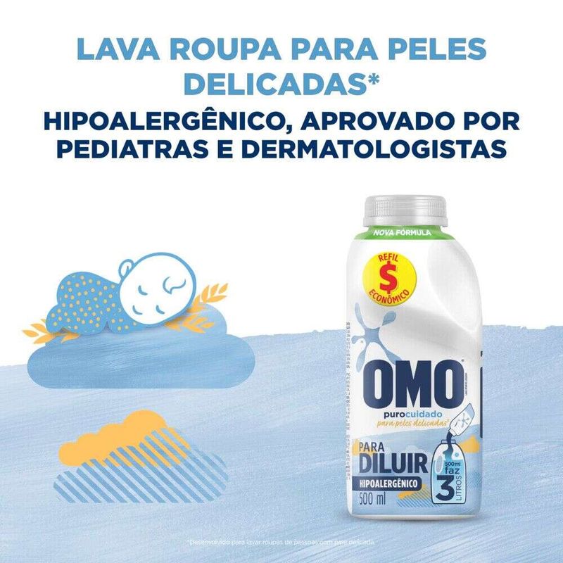 Sabao-Liquido-Refil-Omo-Puro-Cuidado-500ml