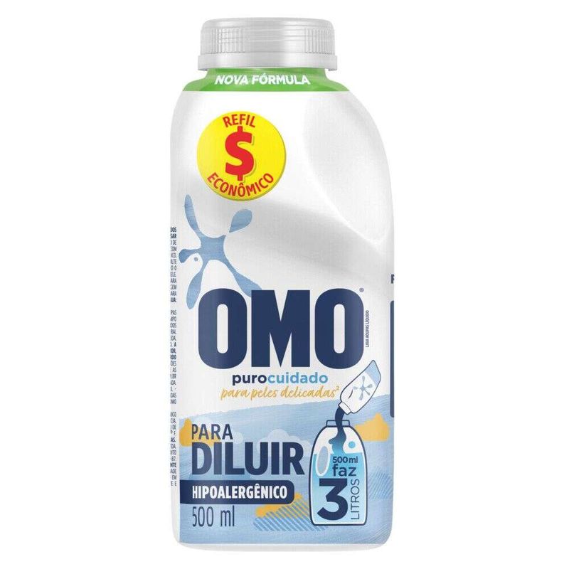 Sabao-Liquido-Refil-Omo-Puro-Cuidado-500ml