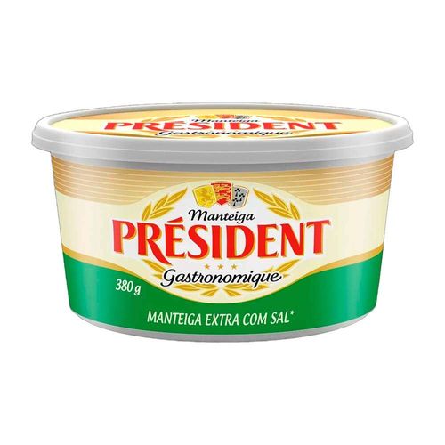 Manteiga com sal President Pote 380g