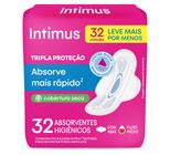 Absorvente Íntimo Com Abas Intimus Tripla Proteção Seca Pacote 32 Unidades