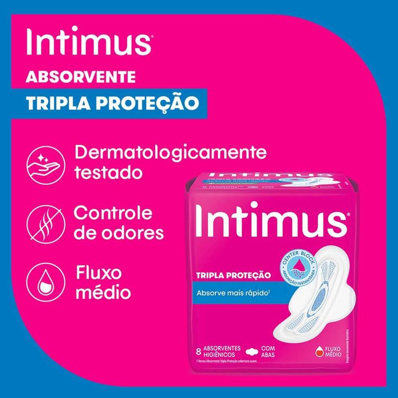 Absorvente-Intimo-Com-Abas-Intimus-Tripla-Protecao-Extra-Suave-Pacote-Leve-16-Pague-14-Unidades