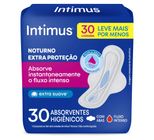 Absorvente Íntimo Com Abas Intimus Noturno Suave Com 30 Unidades