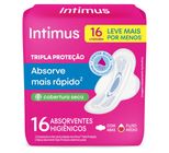 Absorvente Íntimo Com Abas Intimus Tripla Proteção Seca Pacote Leve 16 Pague 14 Unidades