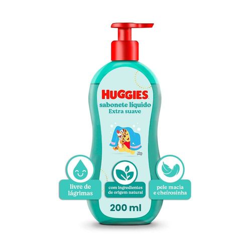 Sabonete Líquido Huggies Extra Suave para bebê – 200ml