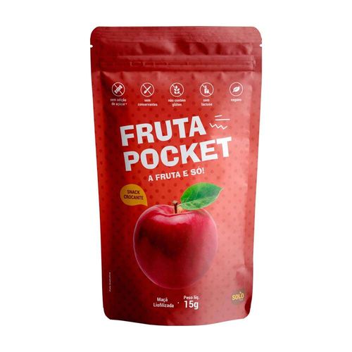 Fruta Pocket Maçã Liofilizado 15g